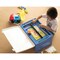 Basicwise Kids Portable Fold-able Plastic Lap Tray, Blue and White QI003430.B - alternate 3
